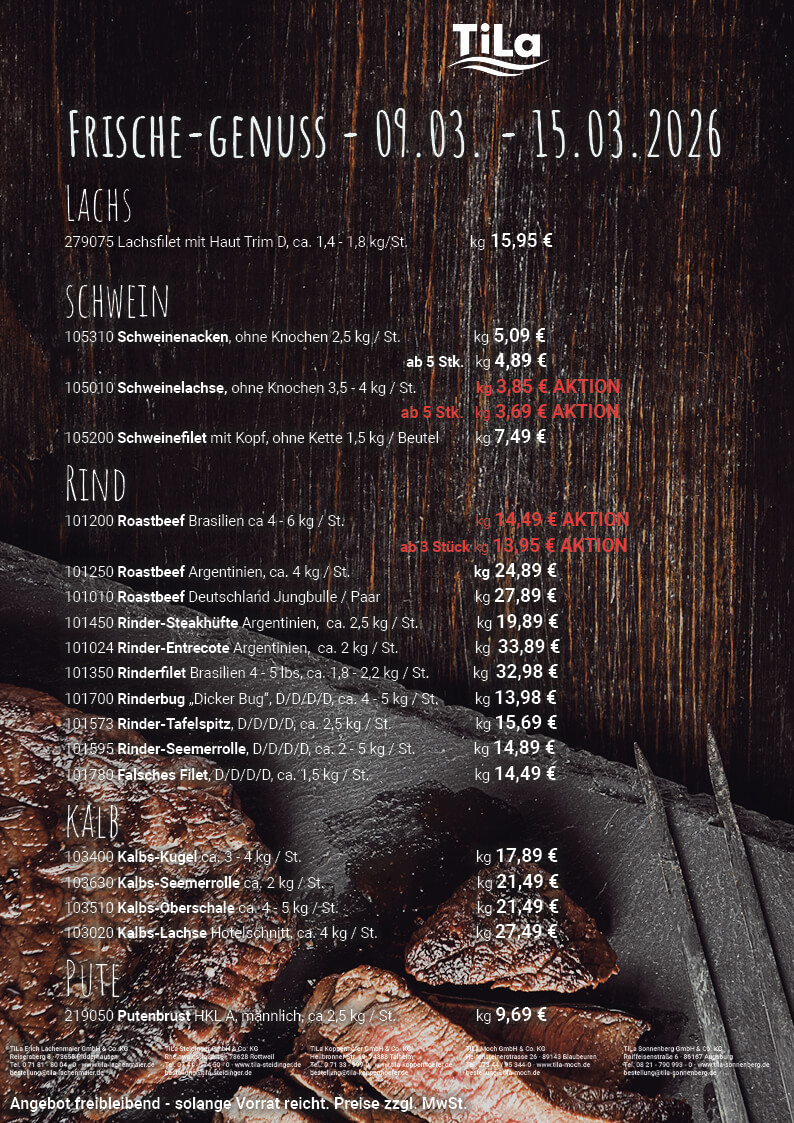 Frischfleisch-Angebot Januar KW 11